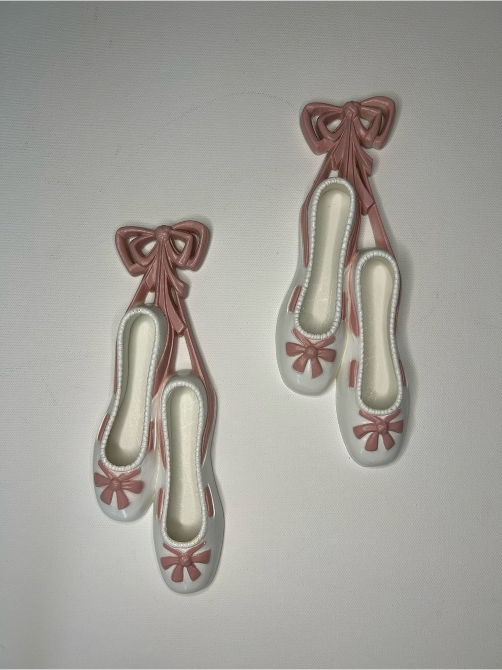 Vintage Burwood molded plastic Ballerina  Slippers  Wall Art Hanging Decor